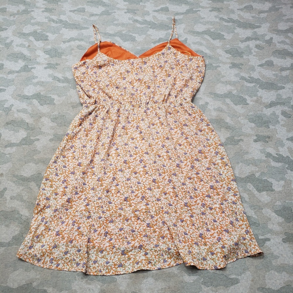 Lush Dress Womens XL Orange V-Neck Sleeveless Summer Festival - Picture 5 of 8